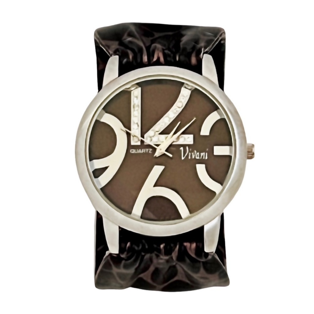 VIVANI • Vintage Animal Cheetah Print Band Safari Watch